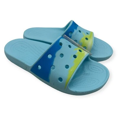 Crocs Ombre Slides Sandals Slipper Artic Blue Green Unisex Men's 9 Women's 11