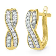 1/5CTW-Diamond GIFT HOOPS EARRING