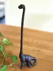 Cast Iron Dinosaur Statue Home Garden Decor Paper Towel Holder Stand RusticBrown