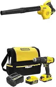 18V STANLEY FATMAX V20 JOBSITE Blower – Bare Unit & 18V STANLEY FATMAX V20 Hammer Drill KIT Bundle