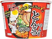 Little Cook Tonkotsu Spicy Miso Japanese Style Instant Cup Noodle with Real Pork Bold Miso Flavour Ready to Eat Cup 150g