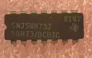 37PCS TI SNJ54H73J J-K Flip-Flop TTL/H/L Ser 2-Func, Neg Edge Trig 2-Bit