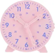 UPKOCH Educational Learning Clock Pink Teaching Tool for Preschool Unified Movement for Telling Engaging Design for Classroom Use