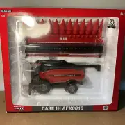 1/32 Ertl Farm Toy Case IH AFX 8010 Combine Dual cutters Grain & Corn Head