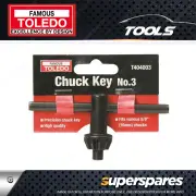 1 Piece of Toledo Chuck Key - Chuck size 10mm Key No. 10 Pilot 6.0mm