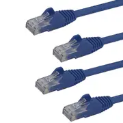 2x Star Tech 2m Snagless Cat6 UTP Ethernet LAN Cable Network/Patch RJ45 Blue