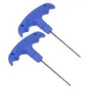 2pcs T-Handle Hex Key H2 2mm S2 Metric Size Wrench for Auto Maintenance