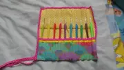 Clover Crochet Hooks Set of 10 in Handmade Caddy 2mm to 6.5mm