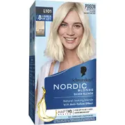 Schwarzkopf Nordic Blonde Hair Colour L101 Bleach Silver Blonde Lightener each