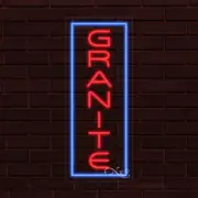 NEW "GRANITE" w/BORDER VERTICAL 30x12 INCH LED FLEX WINDOW INDOOR SIGN 31564