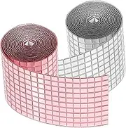 2pcs Self Adhesive Mirror Mosaic Tiles Craft Stickers for DIY Decorations with Tiles for Home Wall Decor and Craft Projects