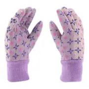 Miracle Gro® Youth Purple Printed Jersey with Dots Garden Gloves