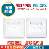 在飛比找蝦皮購物優惠-CAT3 Cat5 Cat6 資訊面板 資訊蓋板 彈跳防塵蓋