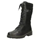 Womens Rieker Leather Water Resistant Wool Lined Biker Lace & Zip Mid Calf Boots