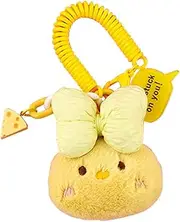 Stuffed Chicken Plush Toy - Cute Cartoon Stuffed Animals Keychain Charm with Chick Image,Backpack Charm Accessories, Soft Portable Comfortable Doll Plush Toy