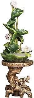 Fountain New Chinese Landing Water Fountain, Living Room Courtyard Decoration, Home Accessories, Decorative Lotus Water for Gardens