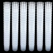 100Pcs 100ML Plastic Graduated Measuring Beaker Set, Clear Liquid