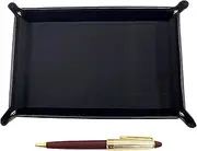 TRASB-800B-R Genuine Leather Pen Tray Black Neo D-800 Holi Gold Finish Retro Ballpoint Pen Set, Red