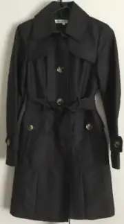 Kenneth Cole NewYork Black Trenchcoat in XS New with tags Vintage