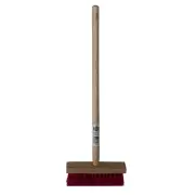 Saxon LH CHILDRENS GARDEN BROOM w/ Timber Handle & Colour Highlighted Ends 580mm