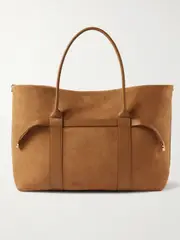 [Loro Piana] Loro Piana - Ghiera Large Leather-trimmed Nubuck Tote - Light brown - One size One size Brown