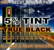 PreCut Window Film 5% VLT Limo Black Tint for Cadillac SRX 10-2016 Best on Ebay!