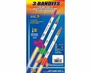 Estes Flying Model Rocket 3 Bandits Beginner Kit Skill Level 1 Kit EST2435