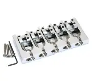 Hipshot Chrome/Brass 5-string A Series Bass Bridge .669" String Spacing 5A500C
