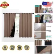 Elegant 63-Inch Cappuccino Blackout Panels - Noise Reducing Window Treatment
