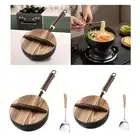 Wok Pan Small Sturdy Flat Bottom Easy to Clean Chinese Wok for Induction Gas