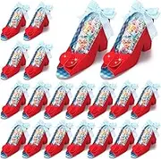 Gueevin 24 Pcs Wizard Theme Party Favor Treat Boxes Funny Witch OZ Red High Heels Gifts Box Birthday Supplies Bulk Gift Goodie Candy Paper Boxes for Party Supplies Decorations