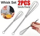 2Pcs Whisk Set 5 7 inch Whiskettes Egg Gravy Sauce Mini Kitchen Tool Whisks