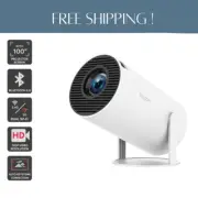 Kogan Freestyle Wi-Fi Projector with 100'' Projector Screen, White, Smart
