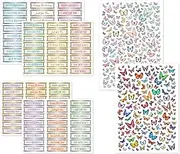 Katy Sue Die Cut Birthday Banners & Butterflies Set for Card Making & Crafts - Contains 4 Sheets of Foiled Pastel Birthday Banners (96 Banners) & 2 Sheets of Die Cut Butterflies (332 Butterflies)