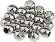 [Geardeangloow] 20 Hair Beads Dreadlocks Tube Hair Decoration Braiding Hair Jewelry Silvery