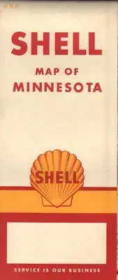 1961 Shell Road Map: Minnesota NOS