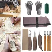 10x Wood Carving tools Chisel Woodworking Whittling Cutter Chip Hand Tool kits