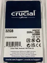 CRUCIAL DDR4-2666 UDIMM 32GB DESKTOP MEMORY