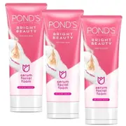 3x Pond's Bright Beauty Spot-less Glow Serum Facial Foam 50g