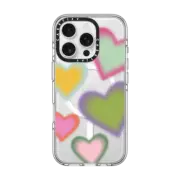 iPhone 16 Pro Clear Case MagSafe Compatible Hearts by Quotes by Christie