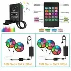 12V LED Strip Light RGB 5050 2835 Music Sync LED Sound Sensor 20Key Control RGB