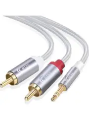 3.5mm Male Stereo to 2 Male RCA Audio Adapter Cable 6.6ft