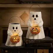 1 Pc Halloween Ghost Pumpkin Lantern Ornament Small Night Light Bedhead Restaurant Party Atmosphere Decorative Light