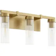 Quorum International 533-3-80 Kilbey Bathroom Vanity Light Aged Brass