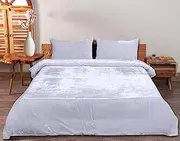 Sophia-Art 3 PCs Bedding Luxury Doona Crushed Ultra Comforter Solid Boho Velvet Duvet Cover