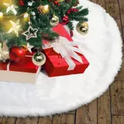 Christmas Tree Skirt, 2024 Updated 48 inch White Faux Fur Tree Skirt Plush Ve...