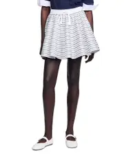 Sandro x Louise Bourgeois Spiral Print Skater Skirt - Exclusive