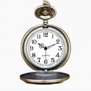 [QRDYL] Pocket Watch,Retro Bronze Shield Hogwarts School of Witchcraft and Wizardry Pocket Watch Motto Badge Snake Lion Eagle Wolf Watch for Men Wome,Default