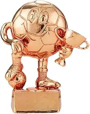 rockible Soccer Trophy for Kids Keepsake Statue Home Decor 5.7 inch Reward Football Award for School Tournament Match Party Favors, Copper