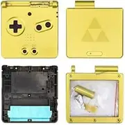 Gametown New Full Housing Shell Pack Case Cover for GBA SP Gameboy Advance SP Triforce Glod